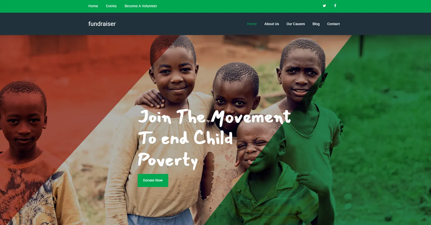 Fundraiser Website Template